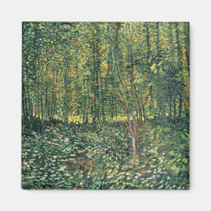 Vincent van Gogh Träd och undertillväxt, 1887 Magnet