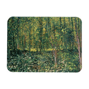 Vincent van Gogh Träd och undertillväxt, 1887 Magnet