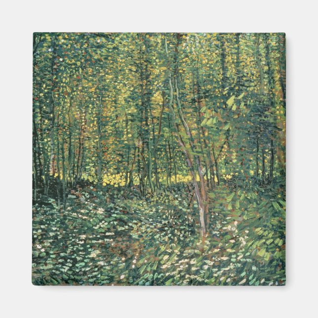 Vincent van Gogh | Träd och undertillväxt, 1887 Magnet (Framsidan)