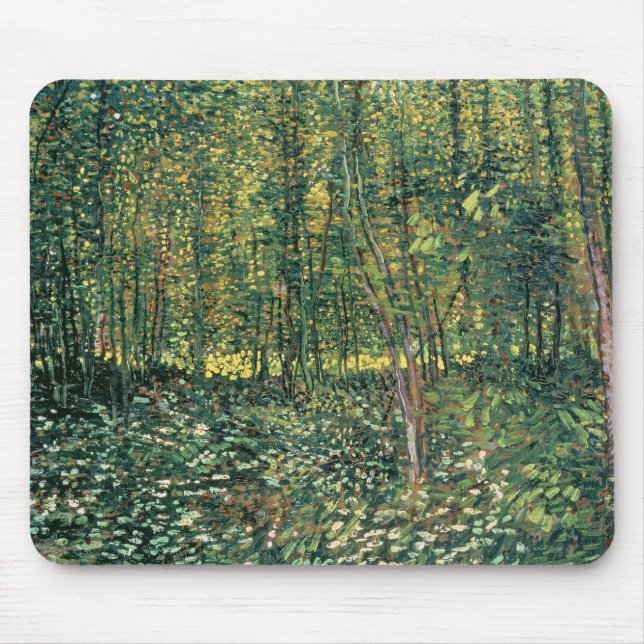 Vincent van Gogh | Träd och undertillväxt, 1887 Musmatta (Framsidan)