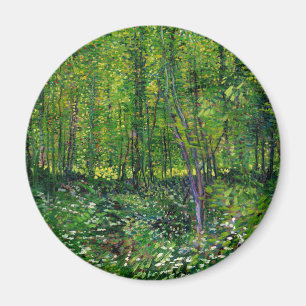 Vincent Van Gogh Träd och undertillväxten Magnet