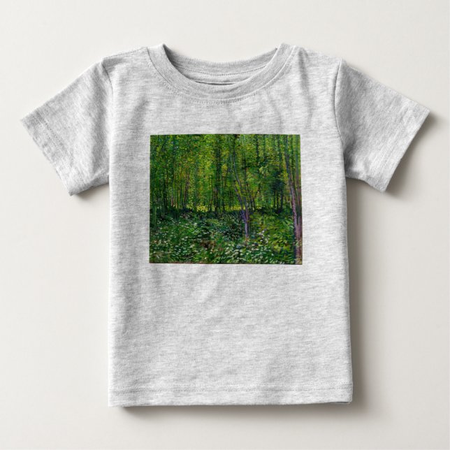 Vincent Van Gogh Träd och undertillväxten Tee (Framsida)