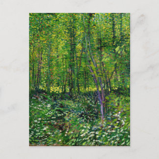Vincent Van Gogh Träd och undertillväxten Vykort