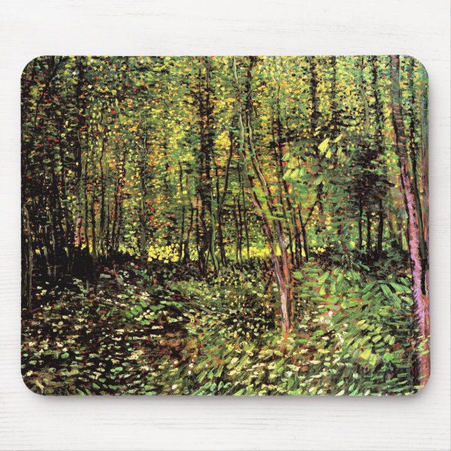 Vincent Van Gogh - Träd och undervegetation Finkon Musmatta (Framsidan)