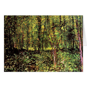 Vincent Van Gogh - Träd och undervegetation Finsk Hälsningskort