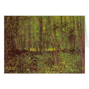 Vincent van Gogh - Träd och undervegetation Hälsningskort