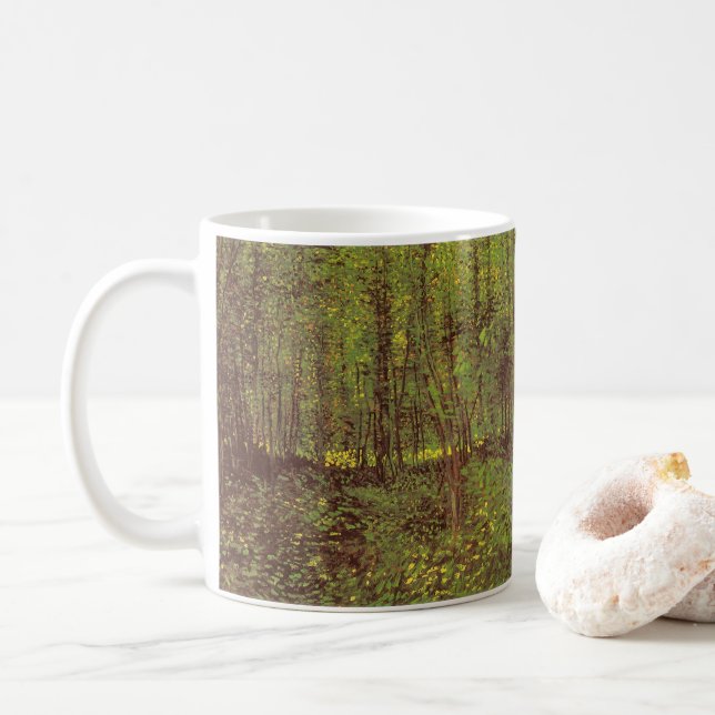 Vincent van Gogh - Träd och undervegetation Kaffemugg (Med munk)