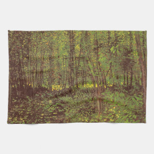 Vincent van Gogh - Träd och undervegetation Kökshandduk