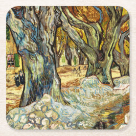 Vincent Van Gogh, Träden Flygplan Underlägg Papper Kvadrat