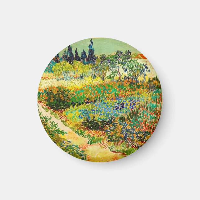 Vincent Van Gogh Trädgård i Arles Magnet (Framsidan)