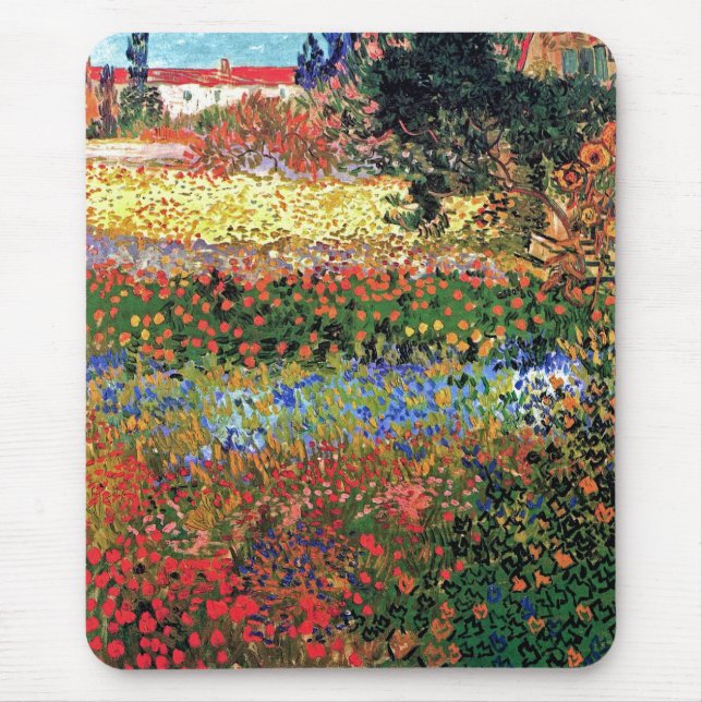 Vincent Van Gogh - Trädgård i blom - Finkonst Musmatta (Framsidan)