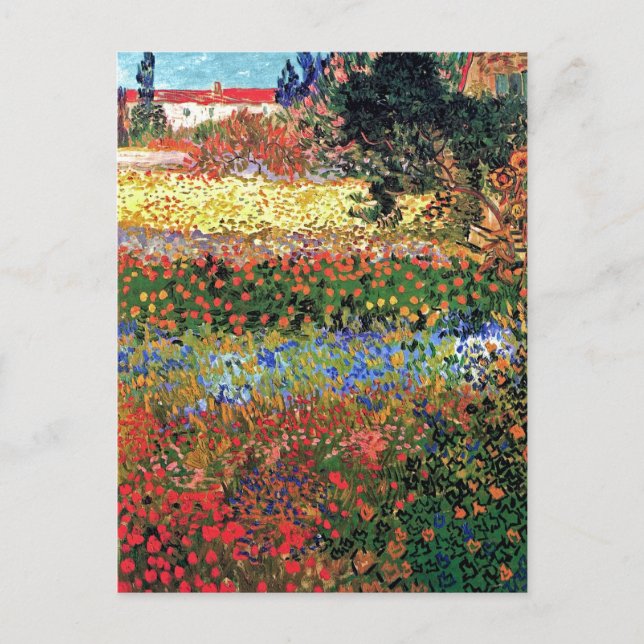 Vincent Van Gogh - Trädgård i blom - Finkonst Vykort (Framsida)