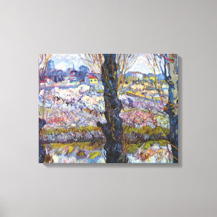 Vincent Van Gogh – Trädgård i blom med popplar Canvastryck