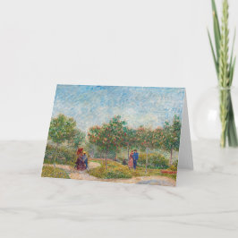 Vincent van Gogh - Trädgård i Montmarte med älskan Kort