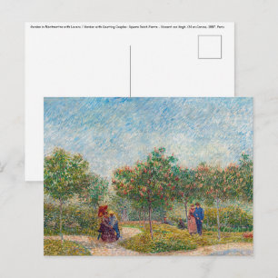 Vincent van Gogh - Trädgård i Montmarte med älskan Vykort