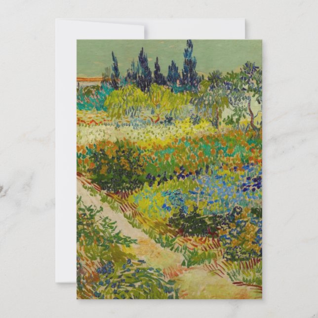 Vincent Van Gogh Trädgården i Arles Inbjudningar (Framsida)