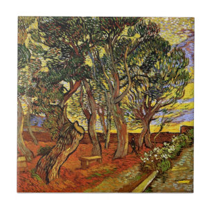 Vincent Van Gogh - Trädgården på Saint Paul-sjukhu Kakelplatta