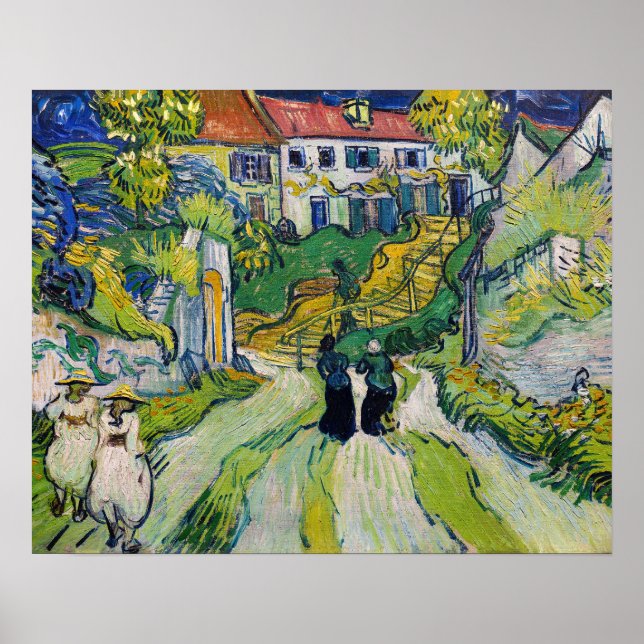 Vincent van Gogh - Trappa i Auvers Poster (Framsidan)
