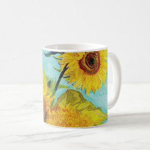 Vincent Van Gogh tre blommor i en konst i Vas Kaffemugg