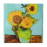 Vincent Van Gogh Tre blommor Kakelplatta<br><div class="desc">Vincent Van Gogh tre blommor i A Vas</div>