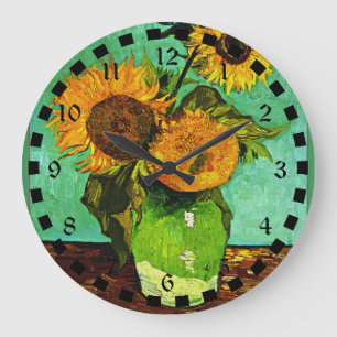 Vincent van Gogh - Tre blommor Stor Klocka