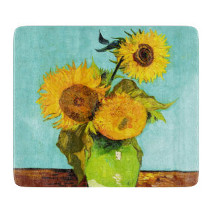 Vincent Van Gogh tre solblommor i A Vas