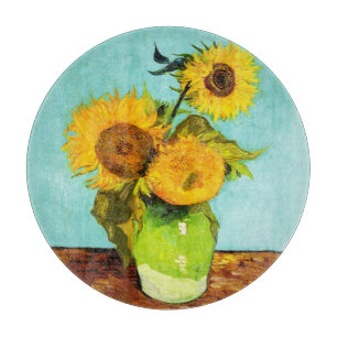 Vincent Van Gogh tre solblommor i A Vas