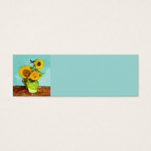 Vincent Van Gogh tre solblommor i A Vas Litet Visitkort