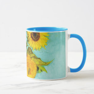 Vincent Van Gogh tre solblommor i A Vas Mugg