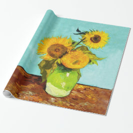 Vincent Van Gogh tre solblommor i A Vas Presentpapper