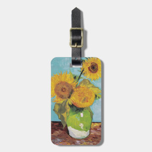 Vincent Van Gogh - Tre solblommor i Vas Bagagebricka
