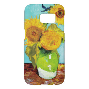 Vincent Van Gogh Tre solblommor i Vas Galaxy S5 Skal