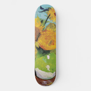 Vincent Van Gogh - Tre solblommor i Vas Mini Skateboard Bräda 18,5 Cm