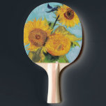Vincent Van Gogh - Tre solblommor i Vas Pingisracket<br><div class="desc">Tre solrosor i en Vas/Vas avec-trois tournesols - Vincent Van Gogh,  augusti 1888 - Solblommor 1888,  första versionen (F453)</div>