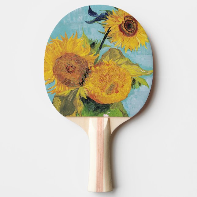 Vincent Van Gogh - Tre solblommor i Vas Pingisracket (Framsidan)