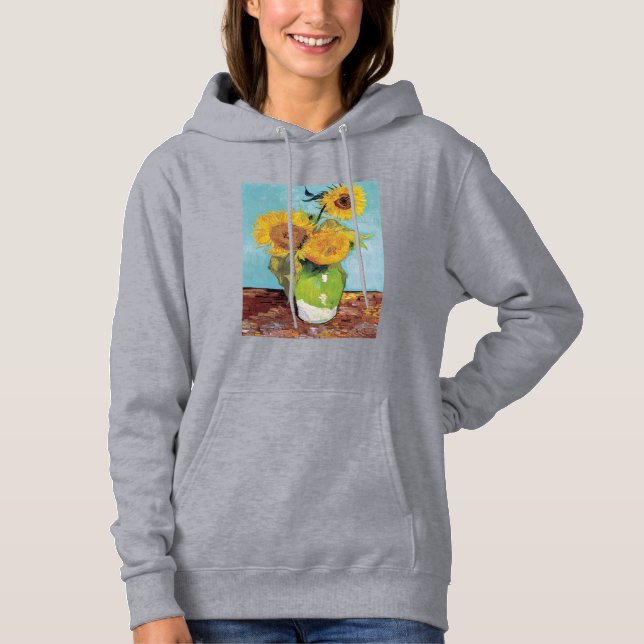 Vincent Van Gogh - Tre solblommor i Vas T Shirt (Framsida)