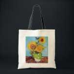 Vincent Van Gogh - Tre solblommor i Vas Tygkasse<br><div class="desc">Tre solrosor i en Vas/Vas avec-trois tournesols - Vincent Van Gogh,  augusti 1888 - Solblommor 1888,  första versionen (F453)</div>