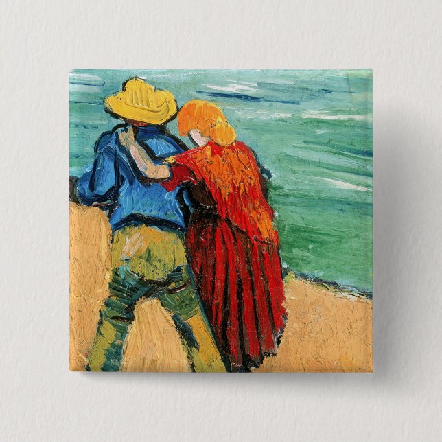 Vincent van Gogh - Två älskande Knapp (Framsida)