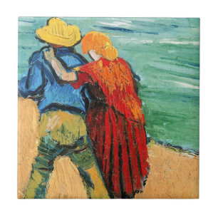 Vincent van Gogh - Två Älskare Kakelplatta