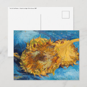 Vincent van Gogh - Två avskurna solrosor Vykort