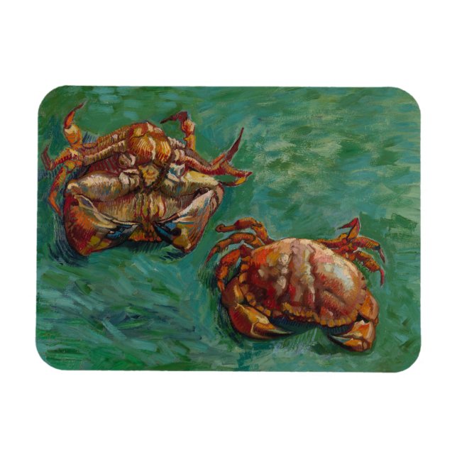 Vincent Van Gogh, två Crabs Magnet (Horisontell)