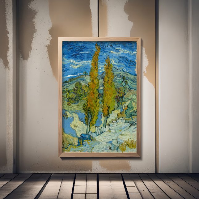 Vincent Van Gogh, två poplars i Alpelare Fototryck (Skapare uppladdad)