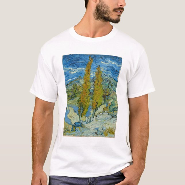 Vincent Van Gogh, två poplars i Alpelare T Shirt (Framsida)