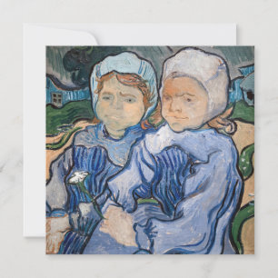 Vincent van Gogh - Två små flickor Inbjudningar