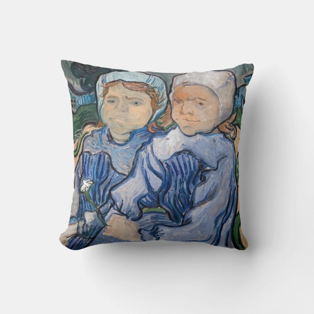 Vincent van Gogh - Två små flickor Kudde (Framsida)
