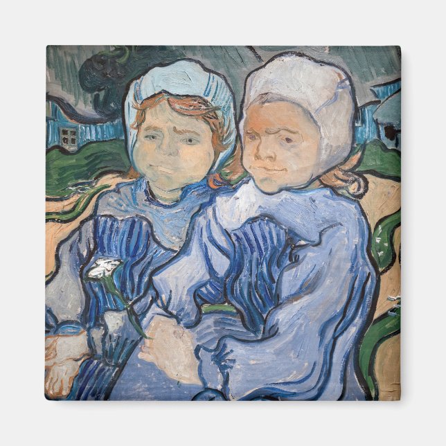 Vincent van Gogh - Två små flickor Magnet (Framsidan)