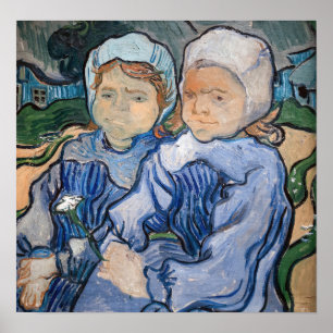 Vincent van Gogh - Två små flickor Poster