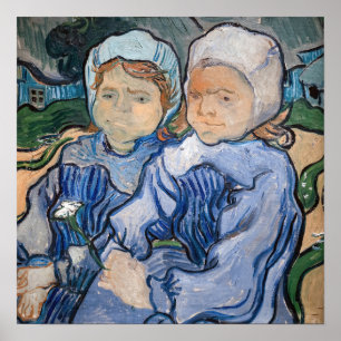 Vincent van Gogh - Två små flickor Poster