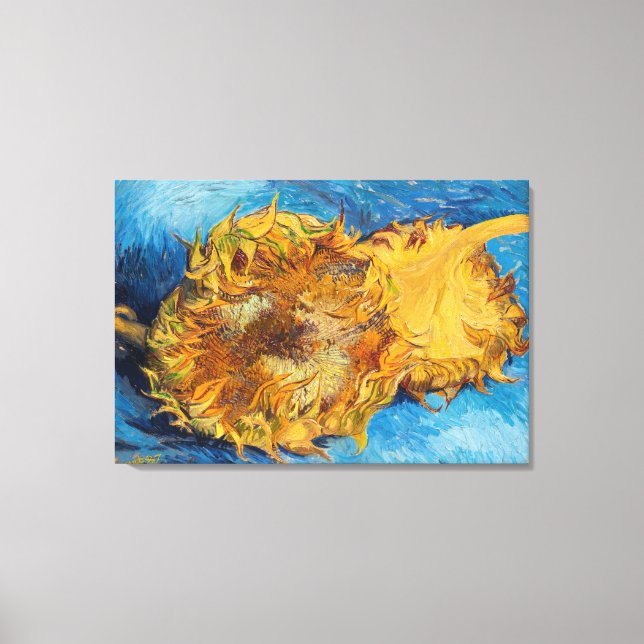 Vincent van Gogh - Två snittblommor Canvastryck (Framsida)