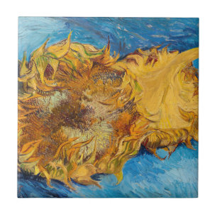 Vincent van Gogh - Två snittblommor Kakelplatta